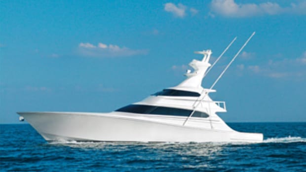 A megayacht fisherman with a reported 40-knot speed.