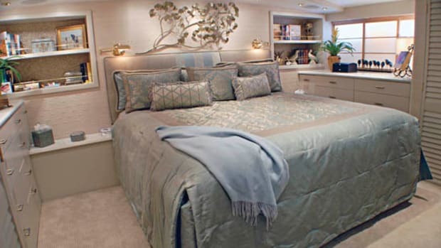 Neptune Group YachtingThe master suite is soundproofed by four inches of dead space.