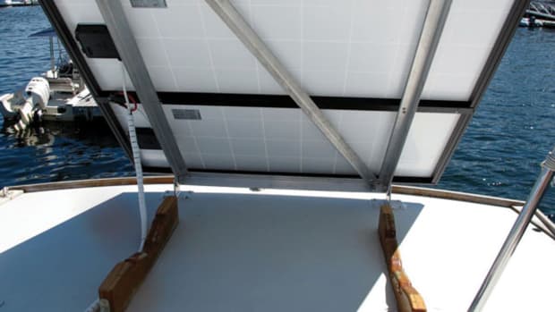 Solar panel on boat