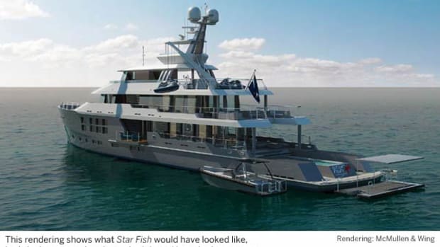 This rendering shows what Star Fish would have looked like, had she been completed on schedule and launched next year. 