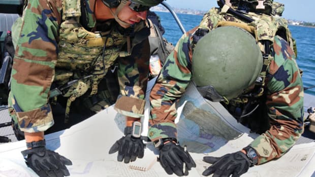 Navy small-boat sailors are well schooled in navigational basics.