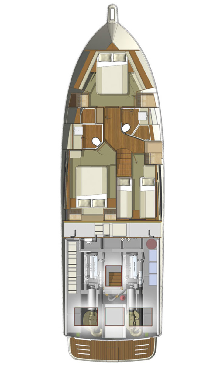 Riviera 50 - layout diagrams, accommodations