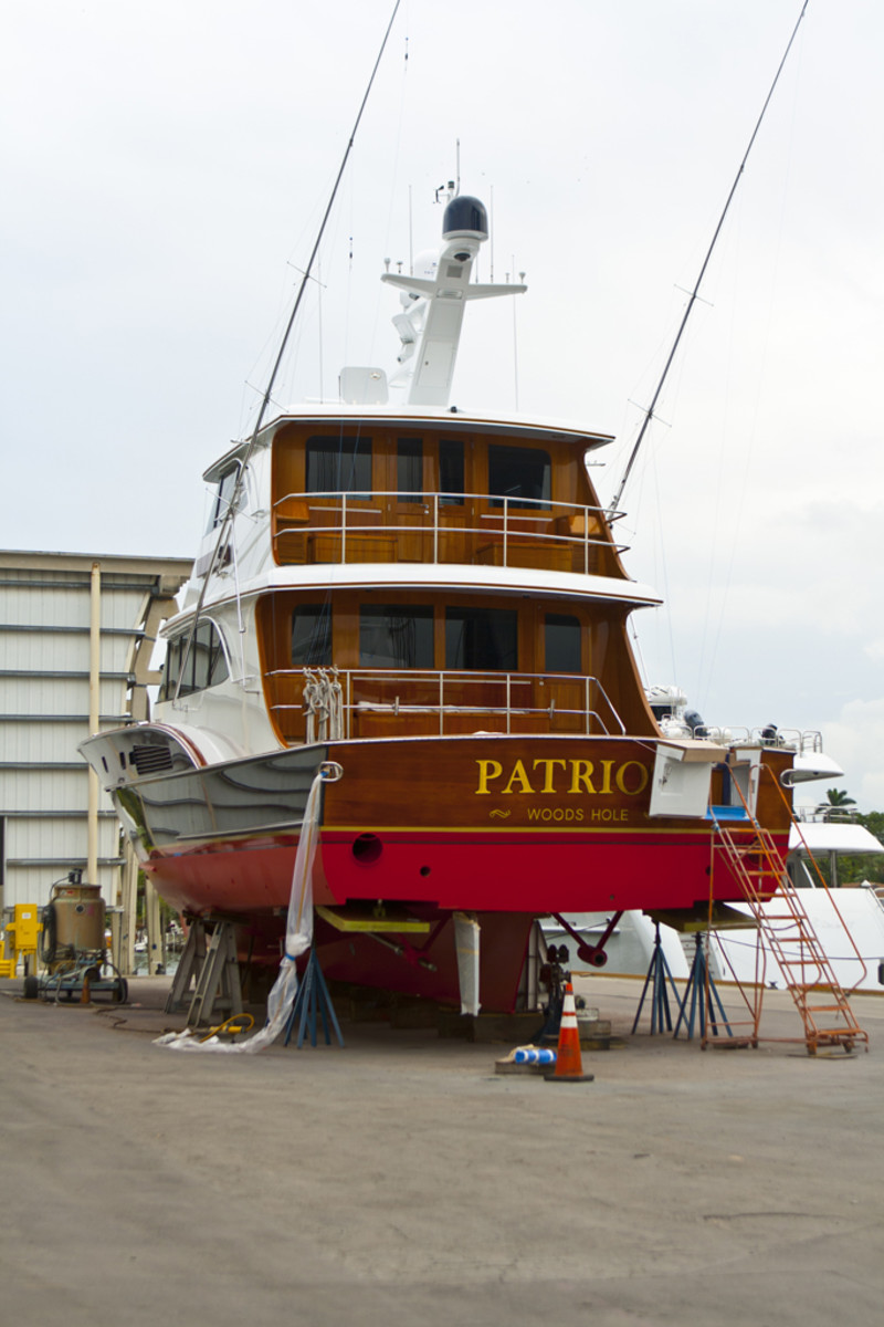 The fully refit Feadship, Patriot shines like new.