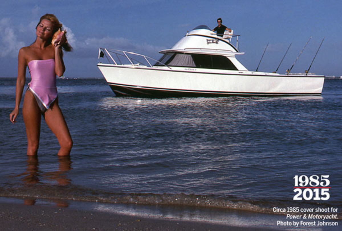 Circa 1985 cover shoot for Power & Motoryacht. Photo by Forest Johnson