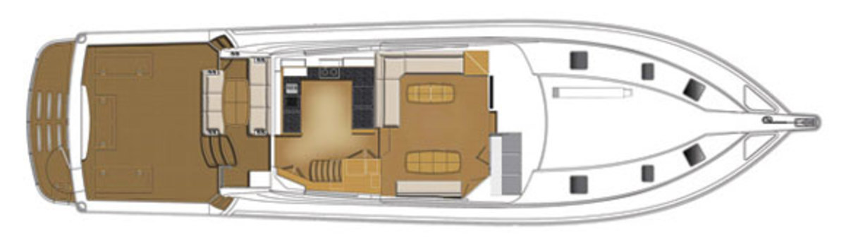 Riviera 75 - Main Deck layout diagram