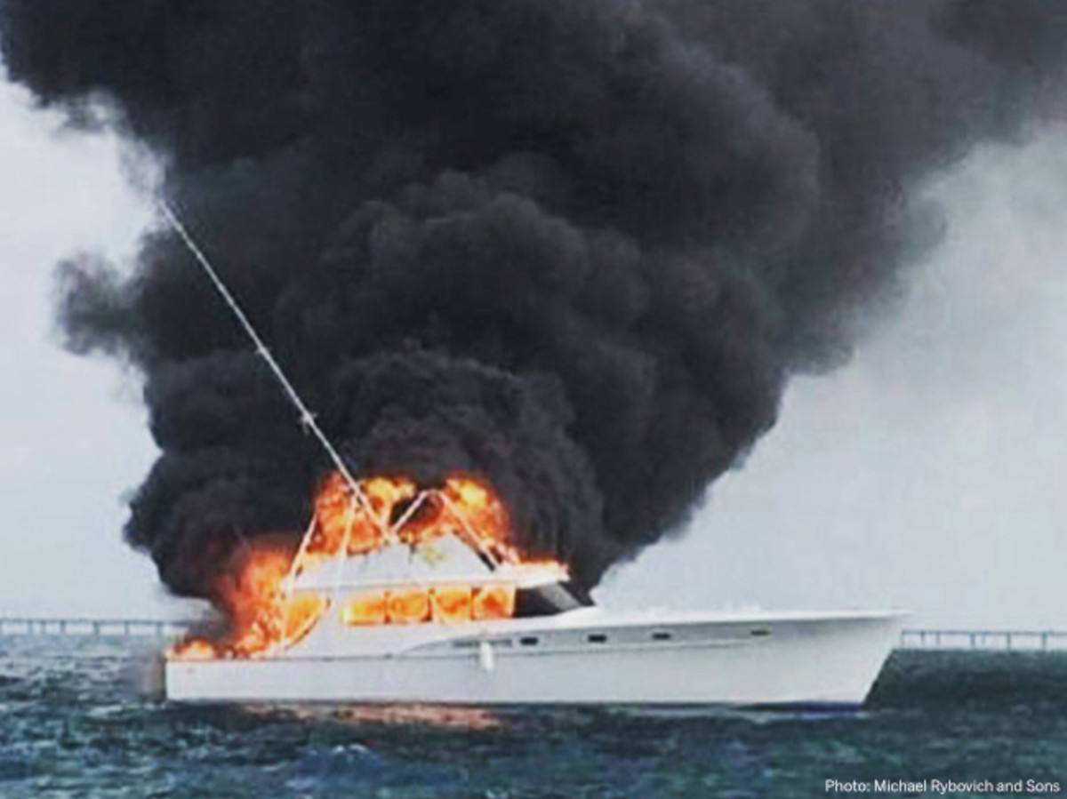 Iconic Fishing Boat Catches Fire off Boot Key