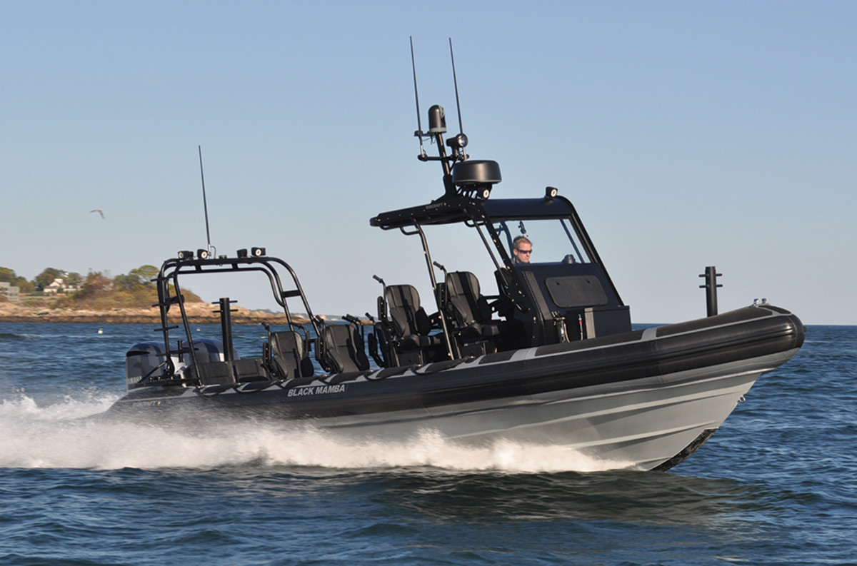 The Ribcraft 9.0 is popular as superyacht tender and military machine alike.