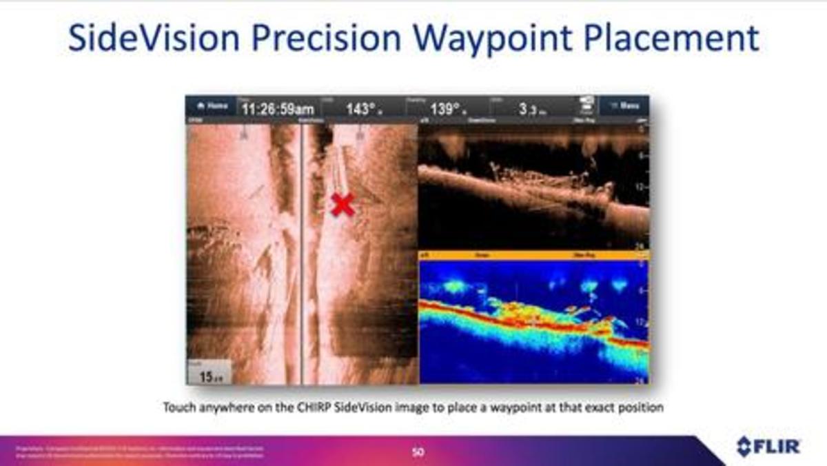 Raymarine Lighthouse r17 Side Vision Waypoint Placement