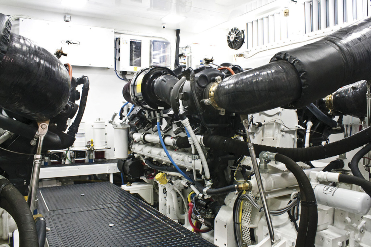 Viking 74 Motoryacht Engine Room