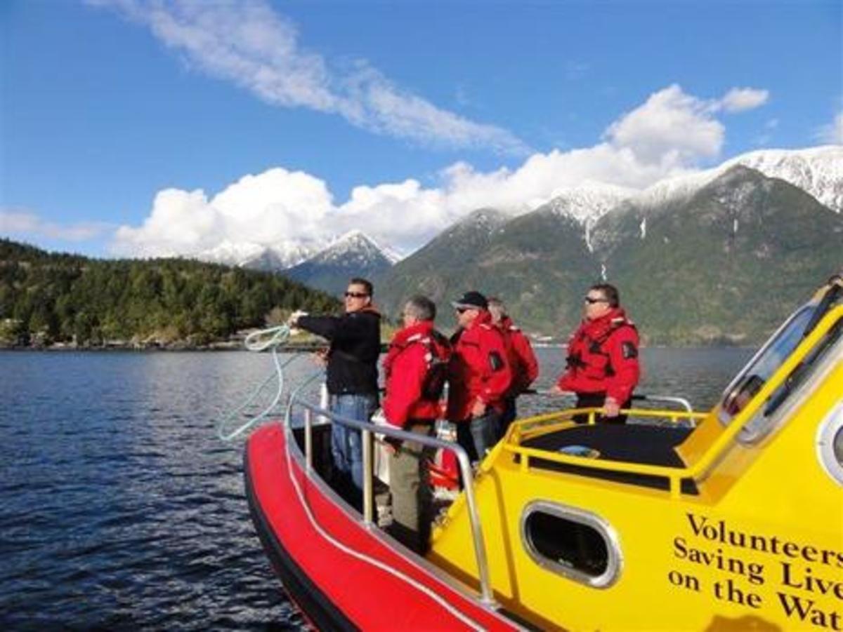 Royal Canadian Marine Search And Rescue training in Howe Sound