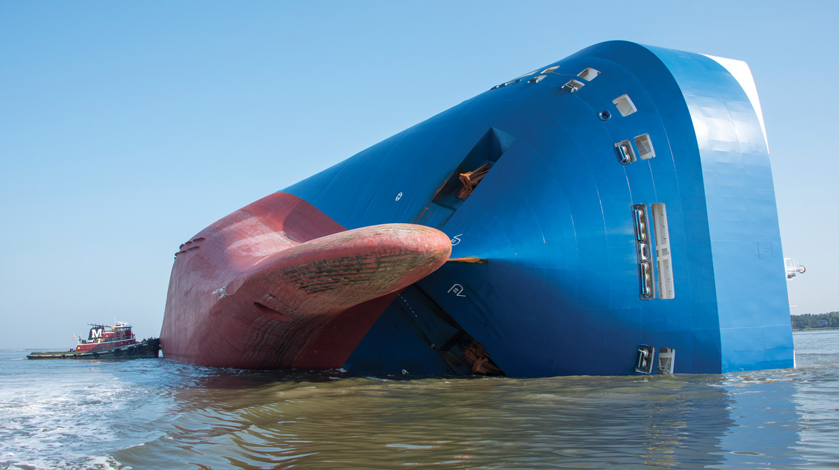 The Golden Ray inexplicably capsized in St. Simons Sound at 2 a.m. on September 8th, 2019.