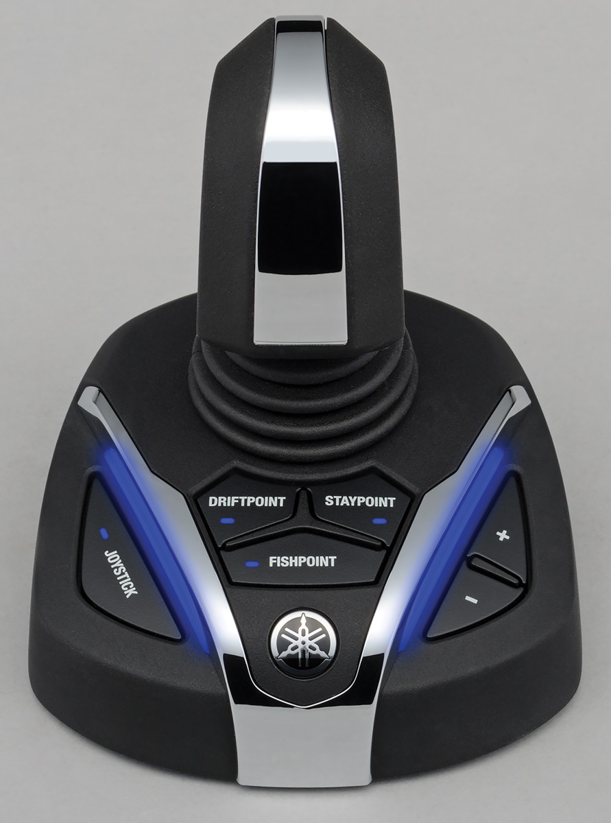 The joystick lets the operator dock with one hand, control the autopilot and more.