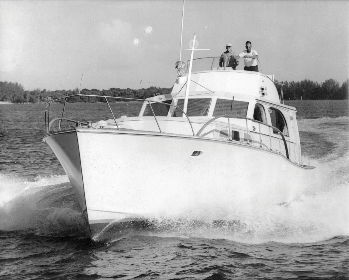 Built out of Honduran mahogany, the 54-footer cruised at 22 to 24 knots when launched, one of the fastest boats in the fleet.