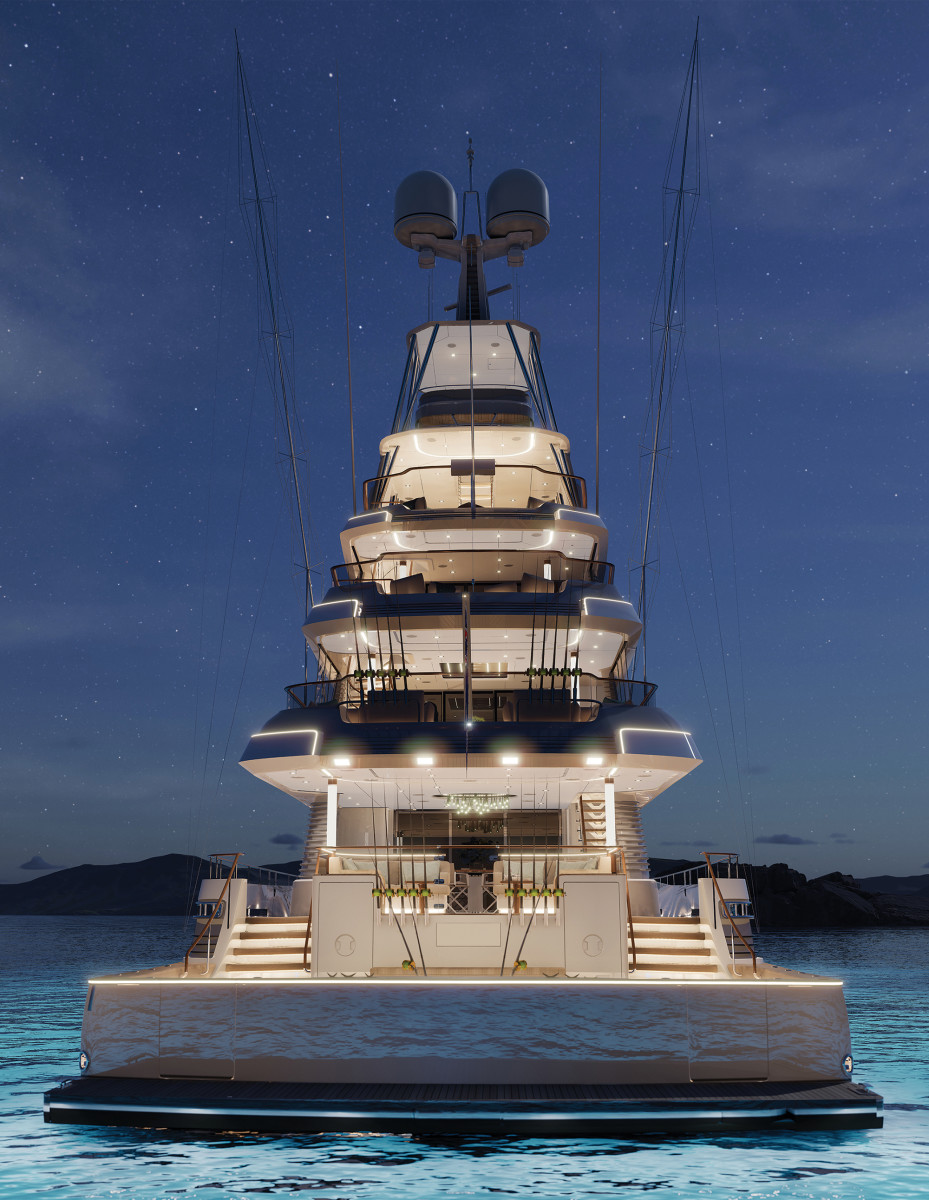 Let there be light! Royal Huisman’s Project 406 is designed to blend the sportfishing experience with the size and scale of a superyacht.