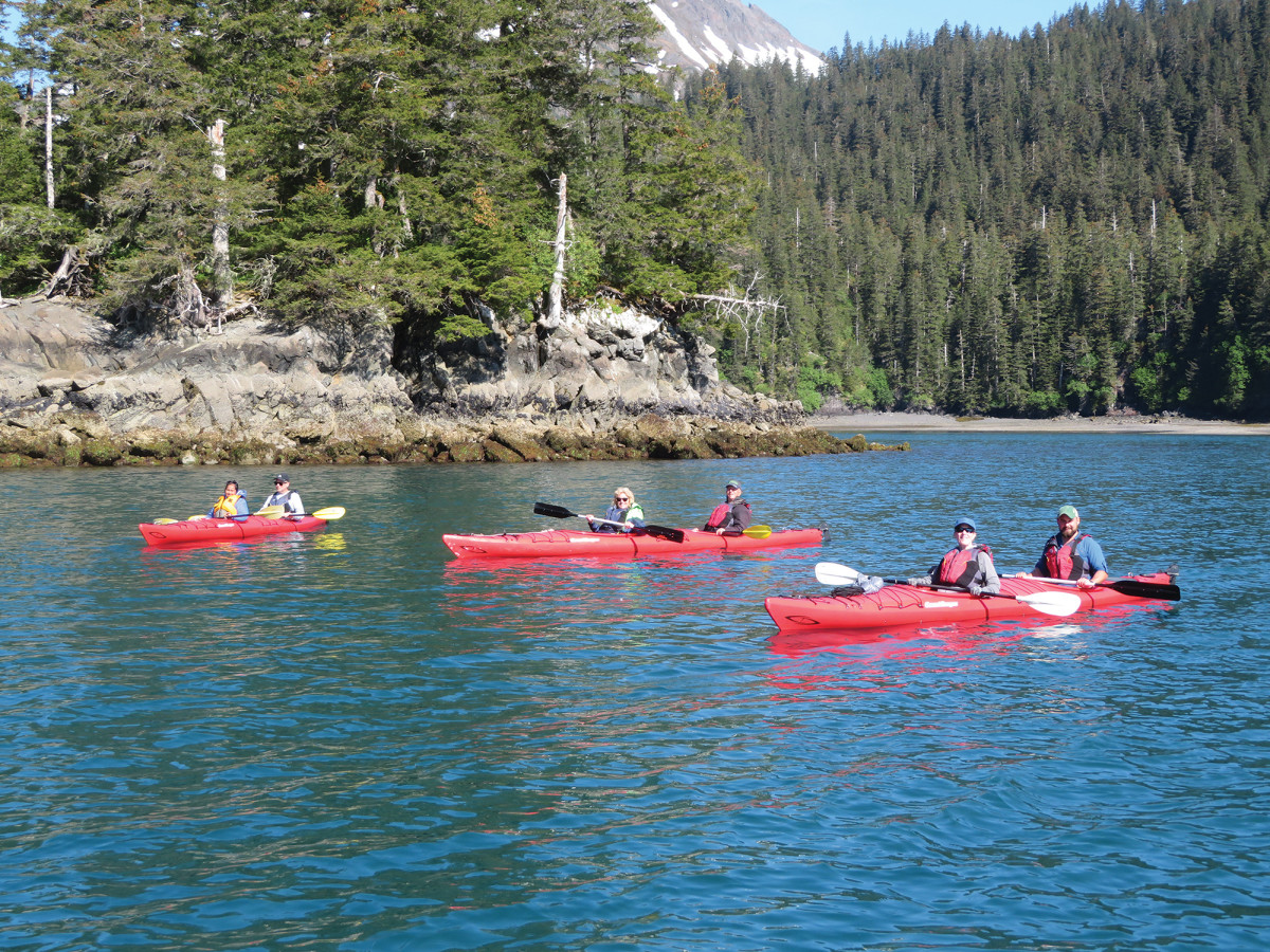 Sea Star carries tandem kayaks that can be deployed for a paddle.