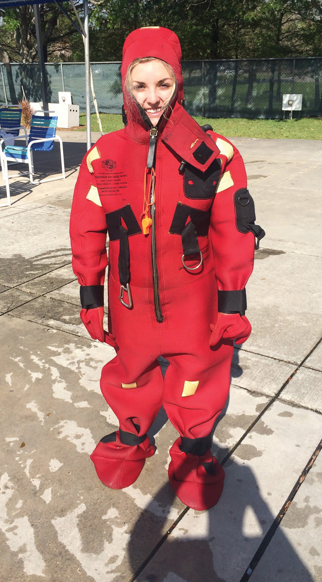 Hours in a dry suit comes with the job, really.