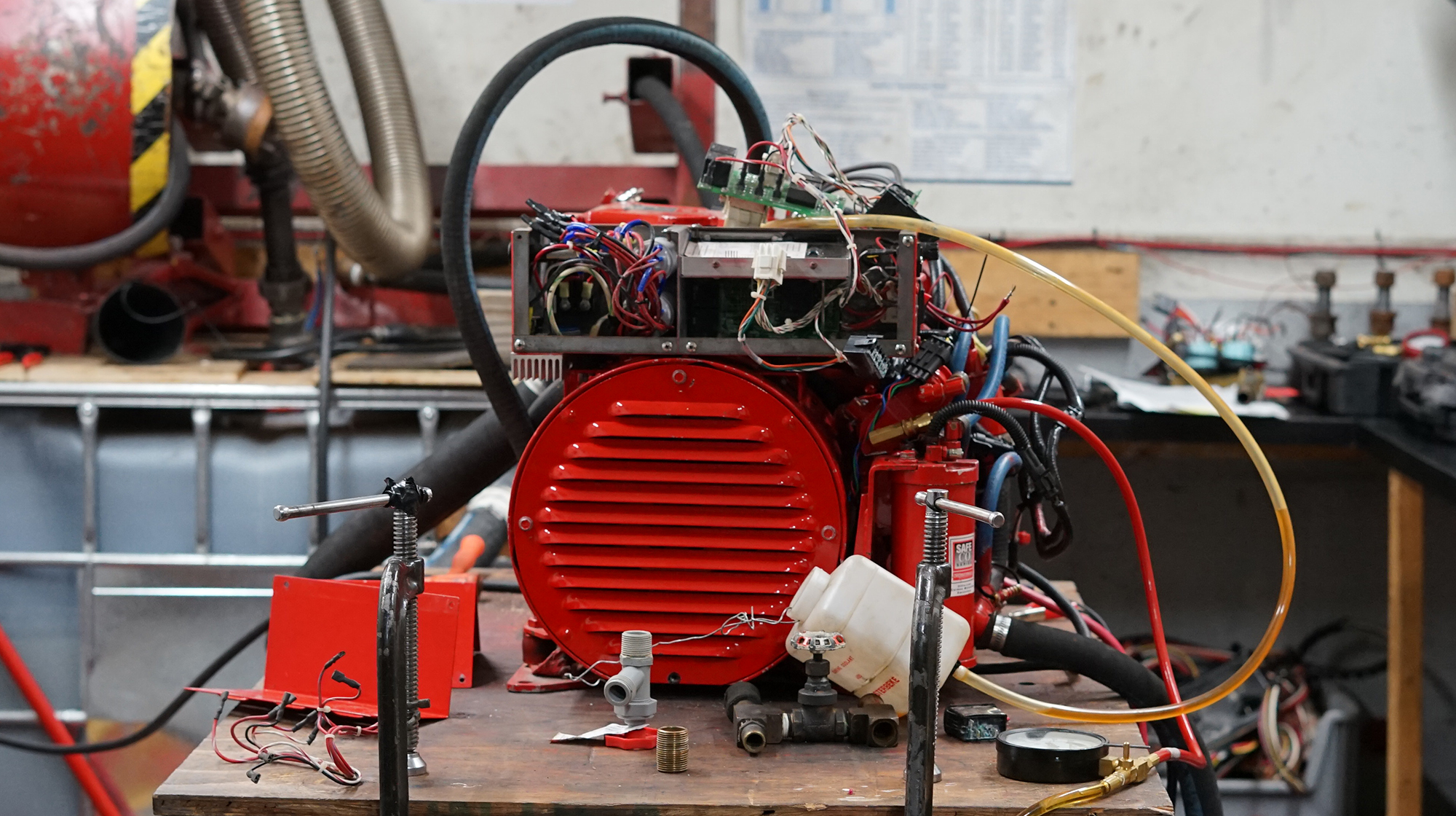 Genset on workbench